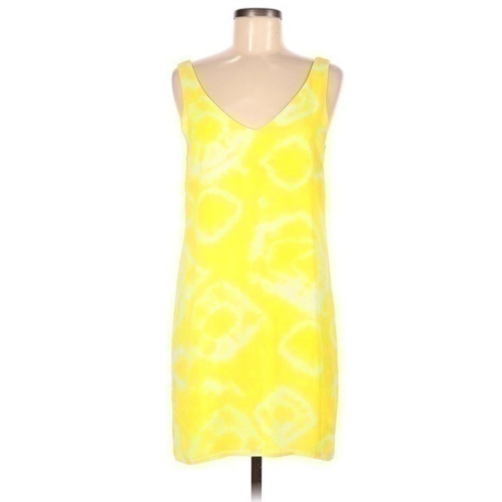 Yellow Tie Back Tie Dye dress. Brand is Eight Sixty